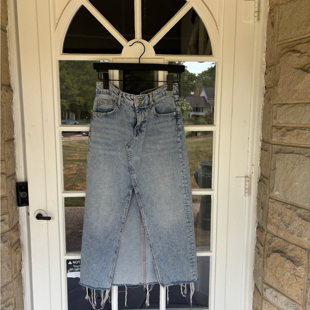 H&M Light Blue Denim Skirt